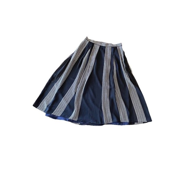 ANNE KLEIN Bilbao Stripe Chiffon Midi Skirt Women’s Sz 4 - Picture 1 of 11
